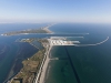 Lavori per il MO.S.E. Bocca di Malamocco, foto aerea, laguna di Venezia, 23-10-2012
