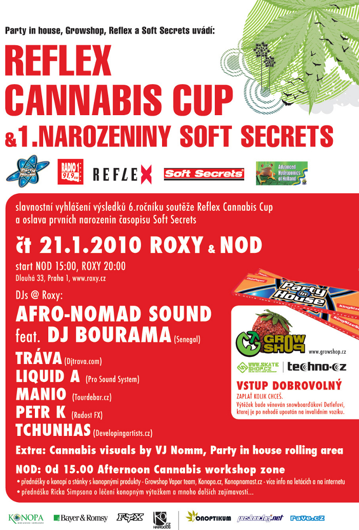 Reflex Cannabis Cup a 1.narozeniny Soft Secrets